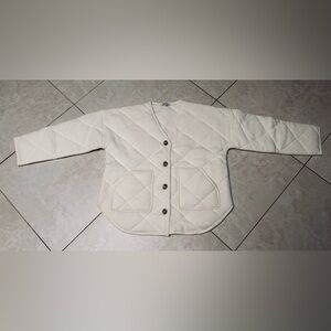 Madewell Quilted Sweater/Jacket with Button Closure